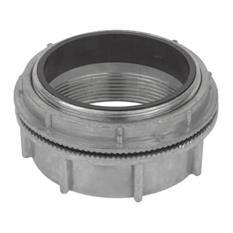 Conduit Hub, 4 Inch, Zinc Body, Flame Retardant Insulated Throat, Nitrile Rubber Sealing Ring, For Rigid/IMC Applications, UL E23018, Conforms to UL514B