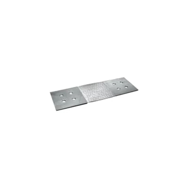ABB - Installation Products LTL300A1457 - 30 AWG individual strand standard flexible connector - 4/4 holes 457 mm long. 3000 Amps, Width 6 inch (152.4mm), Pads 6 inch x 6 inch x 3/8 inch (9.5mm) Thick. Holes 11/16 inch (18 mm) Diameter on 2 inch (50.8mm) Centers.