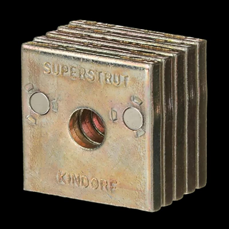 Washer, Square, Size 1-1/2 Inches x 1-1/2 Inches, Bolt Size 3/8 Inch, Thickness 3/16 Inch, Steel with Magnets