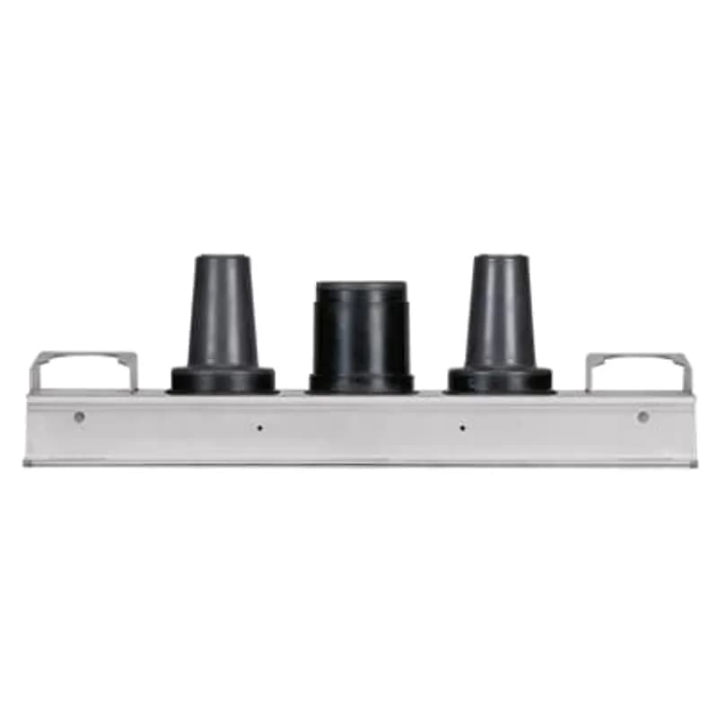 ABB - Installation Products J3-666-15-TMA - 3 Point Junction, with three 600 Amp Bushing Interfaces, 15kV, Standard 4 inch Center Spacing, Tilt Mounting Adapter - bolts to the Bottom of the Standard Mounting Bracket to Provide 15, 30, 45 or 60 Degree Adjustable Angle Mounting.