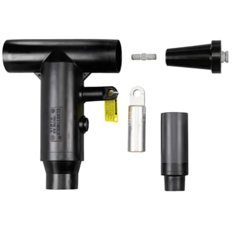 ABB - Installation Products 755DLR-K0250 - 600 Amp, 35KV, Direct Test Elbow, with Insulated Plug, Cap, Stud, Lug and Cable Adapter, Cable Insulation Diameter 1.090 inch to 1.310 inch. Aluminum Compression Lug. Conductor Size AWG Compressed Stranded 2/0 or Compacted/Solid 3/0.