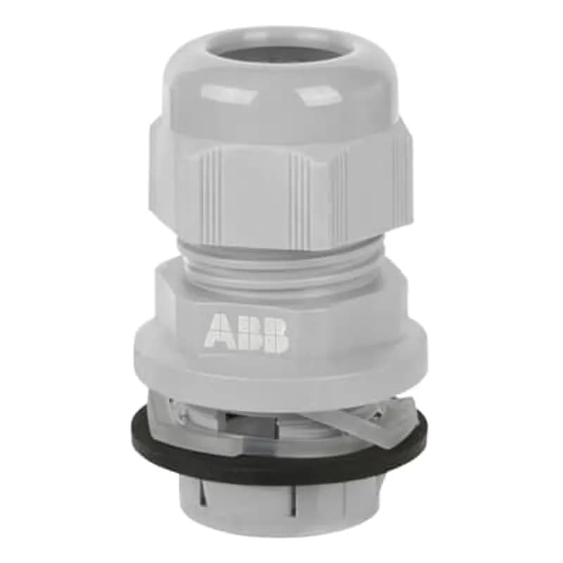 ABB - Installation Products NPG-0381LG - Quick Connect Cable Gland, Thread Size 3/8 Inch NPT, Cable Range 5 to 10mm, Thread Length 9mm, Nylon, Light Grey