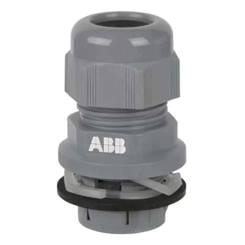 ABB - Installation Products NPG-M201G - Quick Connect Cable Gland, Thread Size M20, Cable Range 6 to 12mm, Thread Length 9mm, Nylon, Grey