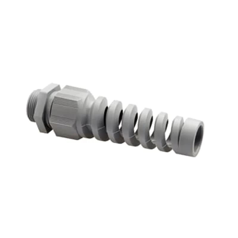 ABB - Installation Products NCGS-PG131G - Non Armoured Cable Gland with Strain Relief, Thread Size PG13.5, Cable Range 6 to 12mm, Thread Length 15mm, Nylon, Grey