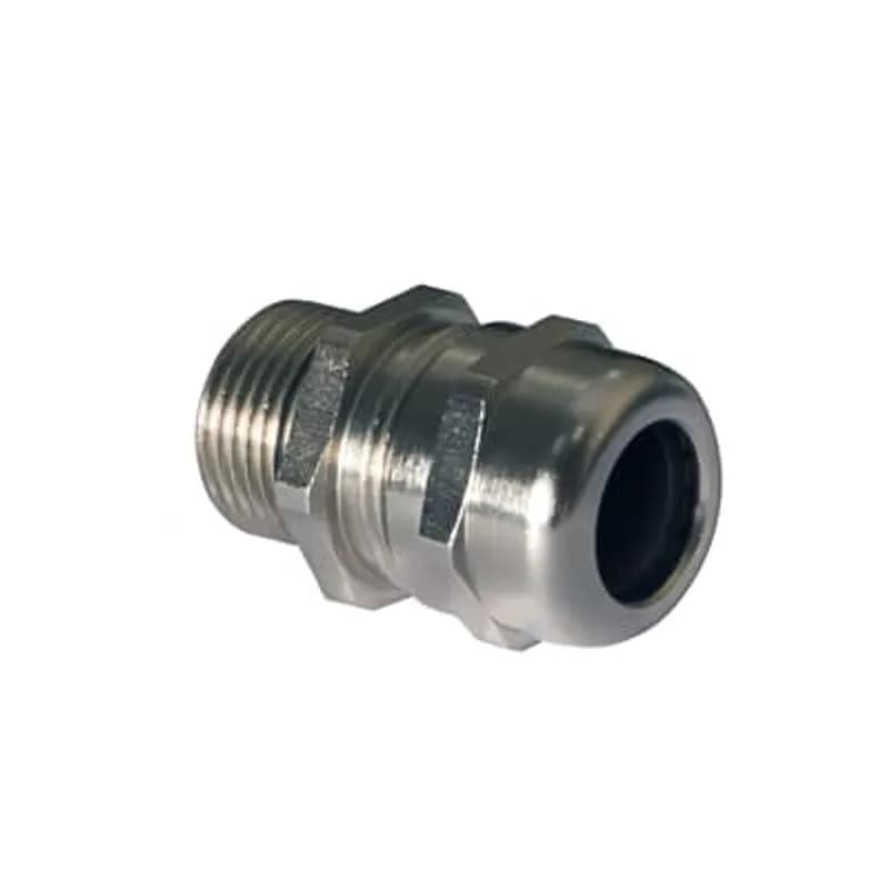 ABB - Installation Products RBCG-M202 - Non Armoured Cable Gland for Rail, Thread Size M20, Cable Range 6 to 12mm, Thread Length 12mm, Nickel Plated Brass