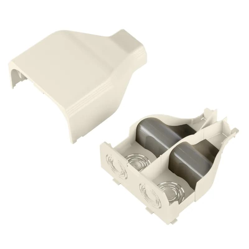 The T-45 Entrance End is designed to maintain bed radius while routing cables into the T-45 raceway. It is Off White