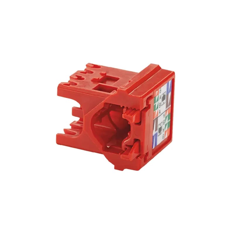 The TX6A Right Angle Wire Cap provides a side opening allows cable to be terminated to the right or left side of the jack module, and is ideal for installations that have minimal depth that may not allow standard bend radius practices to be accommodated.