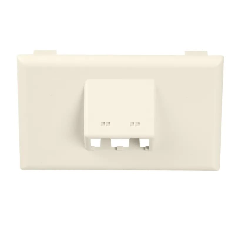 Panduit T70FH2IW - The snap-on horizontal sloped communication faceplate is used with T-70 raceway. Accepts two Panduit Mini-Com Modules (not included). No additional mounting hardware required, Off White.