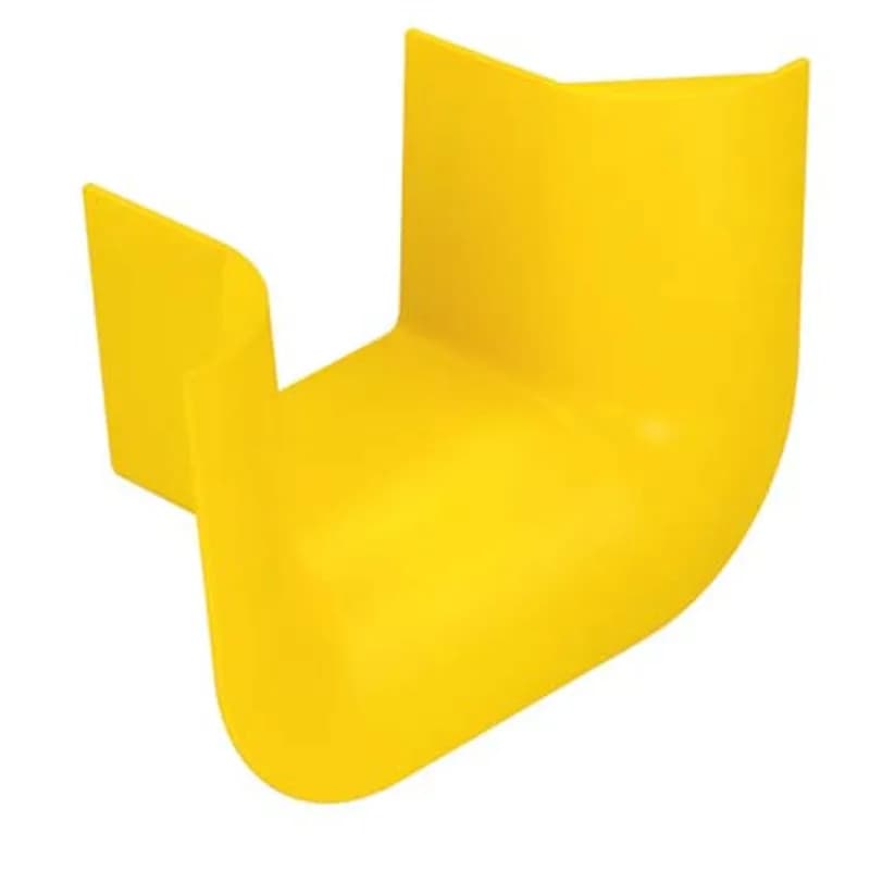 Panduit FTR4X4YL - The 3-sided vertical tee trumpet spillout fitting is used in cable routing systems to limit the bend radius of the cable to 2 inches (50.8mm) when exiting from a 4x4 or 6x4 FiberRunner Vertical Tee or 4x4 FiberRunner Fitting.