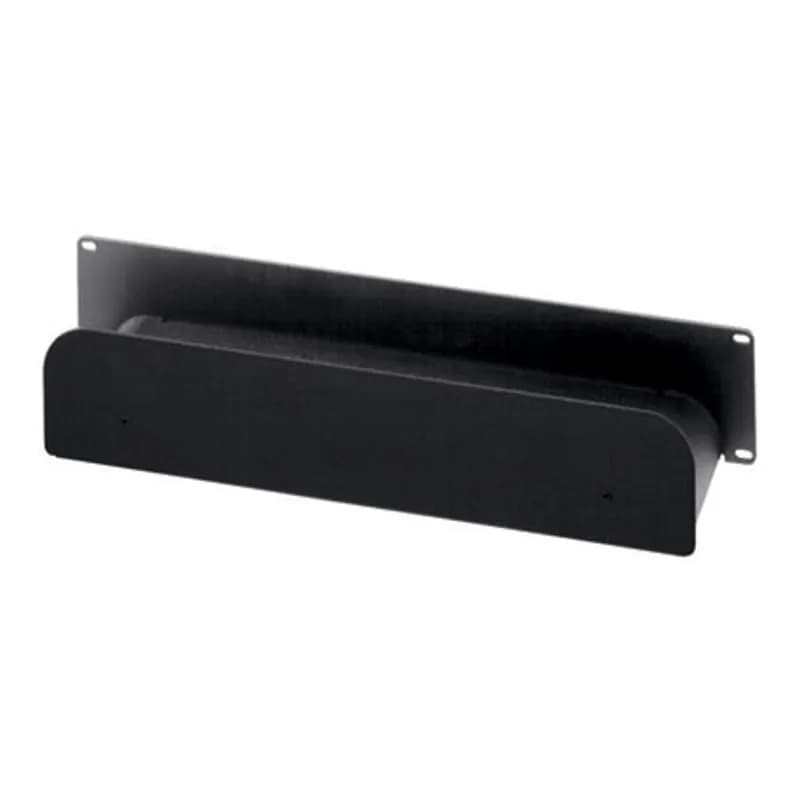 The Upper Trough attaches to the top of a rack where it supports and contains cable with proper bend radius. It is compatible with any standard EIA 19 inch (483mm) rack or cabinet. The trough is 2RU in height, 4.5 in. deep and is black in color.