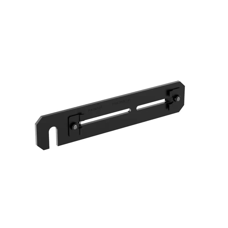 The FiberRunner QuikLock Existing Threaded Rod Bracket is used to support the 6x4 and 4x4 systems from an existing threaded rod installation. It can be secured to a threaded rod with two split nuts. It is used for a 0.5 inch threaded rod. The pre-assembled slide clamps enable fast assembly to the channel.