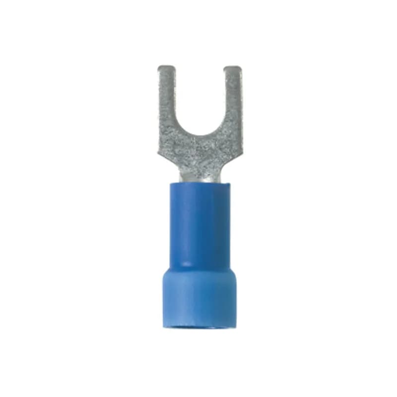 Fork Terminal, vinyl insulated, 16- 14 AWG, #10 stud size, expanded insulation for large wire O.D.