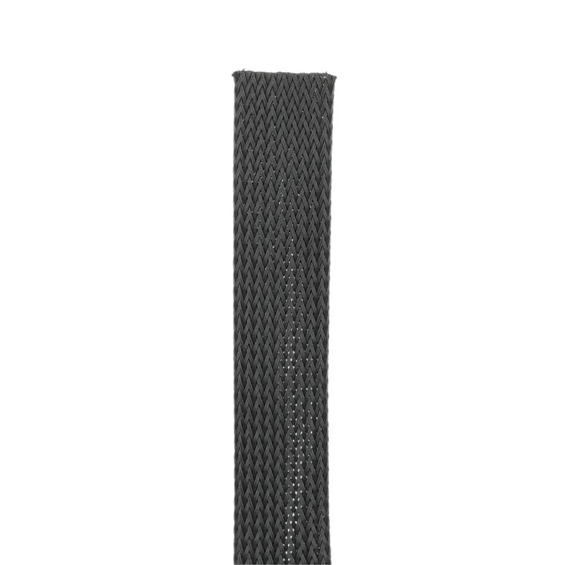 The SE75P-CR0 Braided Sleeving provides continuous abrasion resistance for wires, cables, and tubing. The lightweight, durable protection is highly flexible, and the open weave will not trap heat or humidity. Complaint with U.S. and European passenger rail standards. Temperature range: -94 F 257 F (-70 C 125 C). Polyethylene Terephthalate. Nominal Diameter: 0.75" (19.1 mm), 100' (30.5 m) long. Color Black. 1 per package.