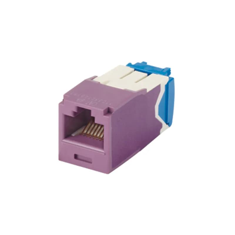 The Mini-Com Cat 6A UTP RJ45 TG Jack Module is designed to terminate 4-pair, 22-26 AWG twisted pair cable. Each module is 100% factory tested to exceed industry standard performance requirements. TG style termination eliminates the need for a termination tool. Each jack is individually serialized for traceability and is compatible with Mini-Com Modular Patch Panels and Faceplates.