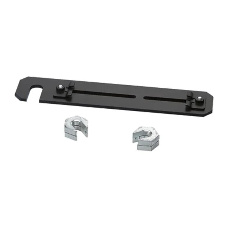 Used to support the 6x4 and 4x4 systems from existing threaded rod installations. Bracket is secured to threaded rod with two split nuts. The pre-assembled slide clamps enable fast assembly to channel. Use 7/16" nut driver on slide clamps, For 16mm Threaded Rod.