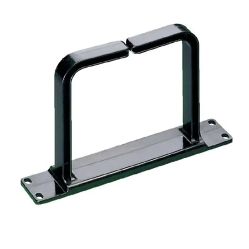 The Open-Access Vertical D-Ring is used on standard communication racks. The flexible arm provides open access that allows installation of complete cable bundles. This D-ring is designed to be mounted between two adjacent racks and requires 8.25 inches of space between the rack mounting holes.