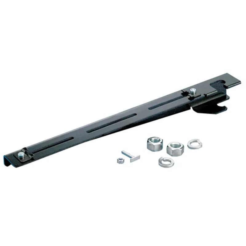 Used to support the 12x4 system from new threaded rod installations. Bracket is secured to threaded rod with two split nuts. The pre-assembled slide clamps enable fast assembly to channel. Use 7/16" nut driver on slide clamps.