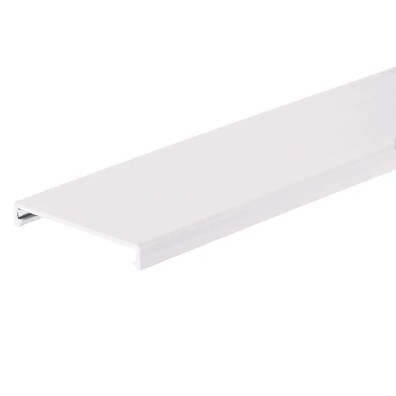 Type NC halogen-free wiring duct cover, 3 W x 6' length, halogen-free, white.