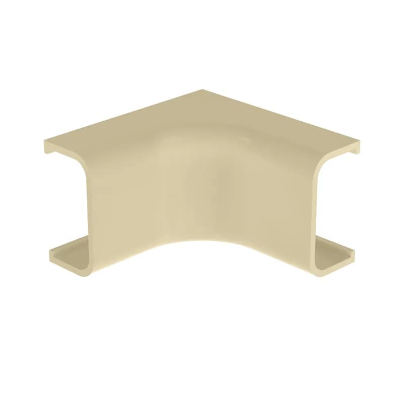 The inside corner fitting is used to efficiently run cables along an inside corner. It has a 90 angle and is designed to be used with the LD3 or LDPH3 raceway and features a snap-on installation. Electric Ivory.