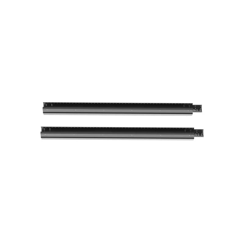 The Net-Contain Universal Aisle Containment Wall Beam includes 2 pieces and is used to help create the frame for the universal aisle containment. It is 2400mm long and is black.