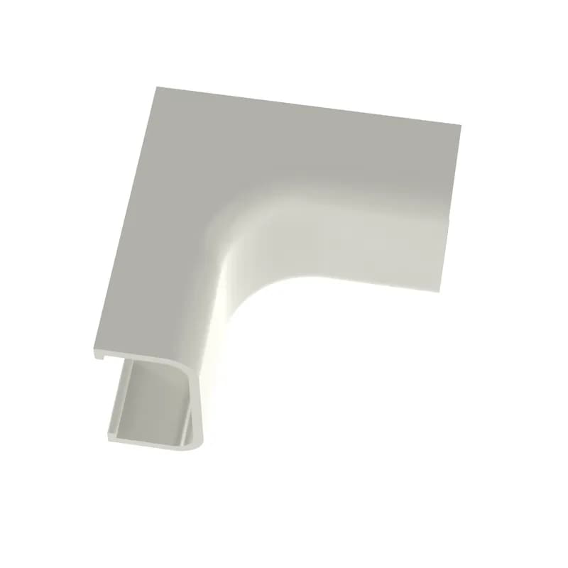 The inside corner fitting is used to efficiently run cables along an inside corner. It has a 90 angle and is designed to be used with the LD3 or LDPH3 raceway and features a snap-on installation. Off White.