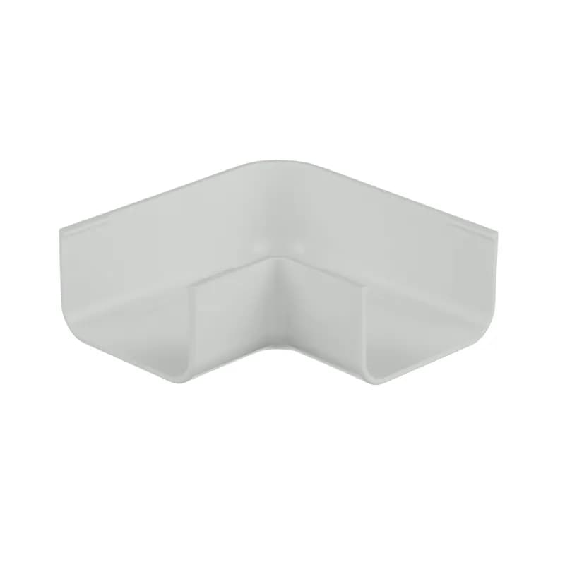 The right angle fitting is a one-piece Surface Raceway fitting designed to transition your raceway around a corner while maintaining a 1" bend radius. It is made to be used with the LD10 raceway, in applications up to 50 V. It is a snap-on installation and measures 2.5 in length. It is constructed with ABS plastic, meets TIA/EIA, and is International Gray.