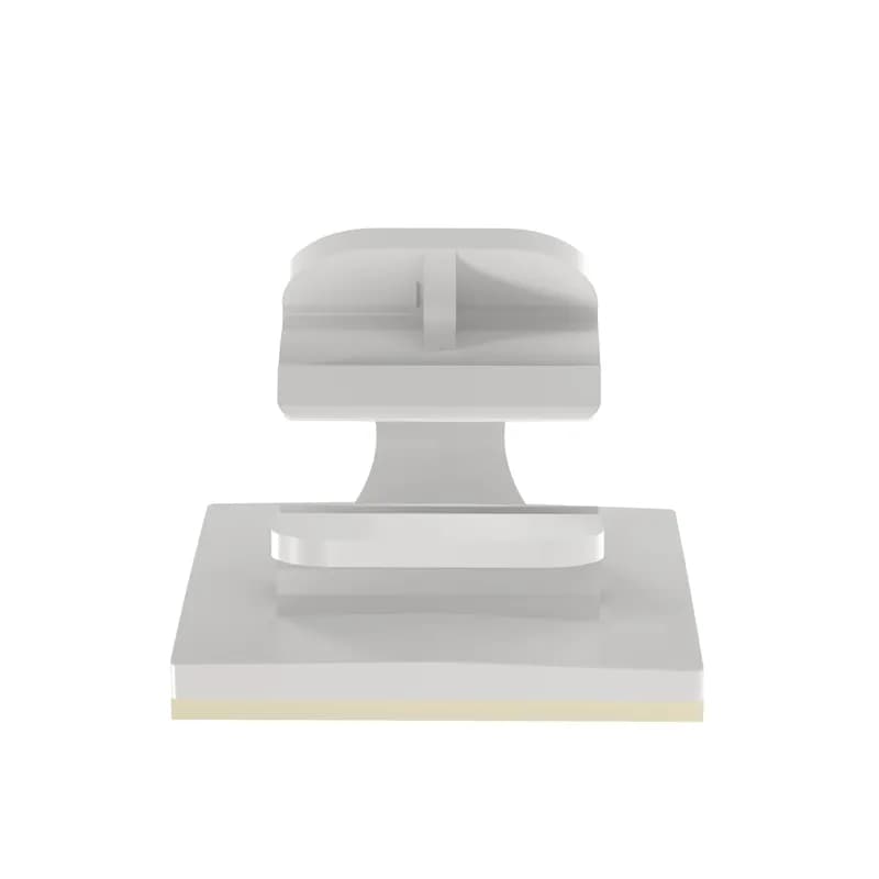 Panduit LWC25-A-D Latching Wire Clips with rubber adhesive backing, route and secure cords and cables. The convenient releasable latch allows you to reconfigure and reuse multiple times. The rubber-based adhesive provides a strong and reliable bond and the large mounting base allows for high bond strength. For use in indoor environments and with bundles of no more than 0.25 (6.4mm) in diameter. Made of Nylon 6.6, are natural in color and come in packages of 500.