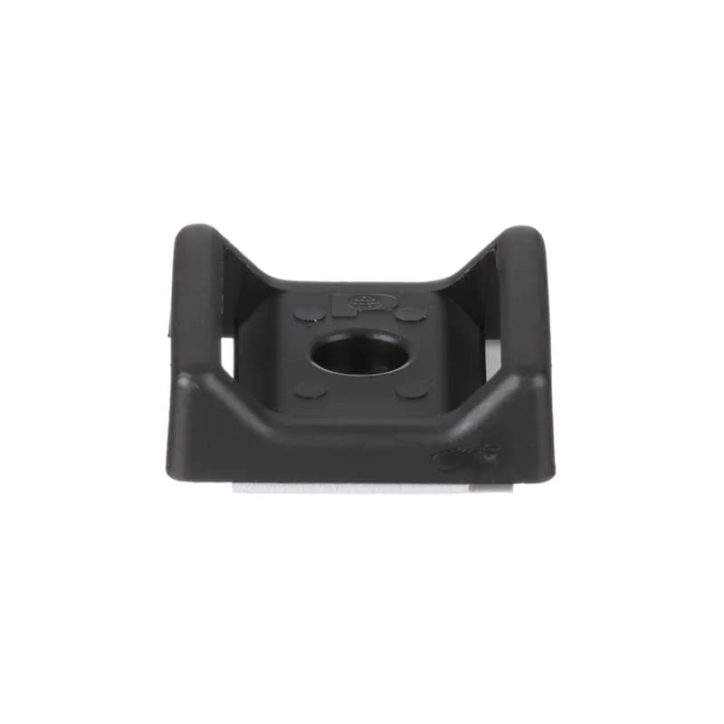 The Tak-Ty Hook and Loop Cable Tie Mount is mounted with a rubber adhesive. The cable tie mount is made of nylon 6.6 and increases mechanical strength, heat and wear resistance, and stiffness. It is used with HLT/HLS Tak-Ty Hook and Loop Cable Ties. The cable tie mount is 1.12 inches L x 1.12 inches W (28.5mm x 28.5mm). It comes in packages of 100.