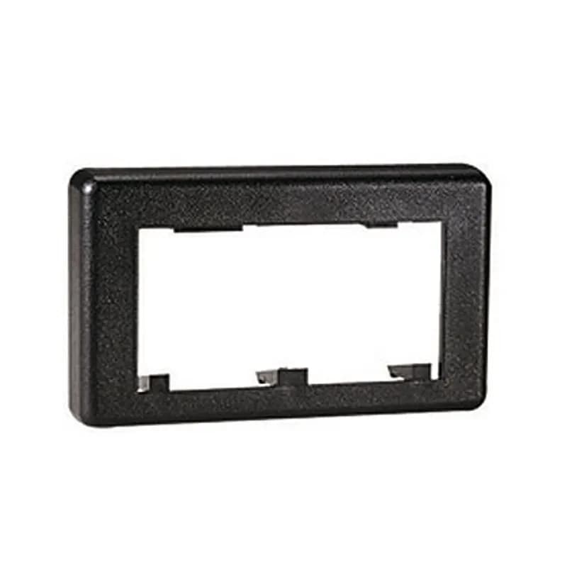 Faceplate extender for modular furniture with industry standard opening. Extends plate approximately 1/2 (12.7mm). Accepts CFFP4 and CFFPL4 modular furniture faceplates. Black.
