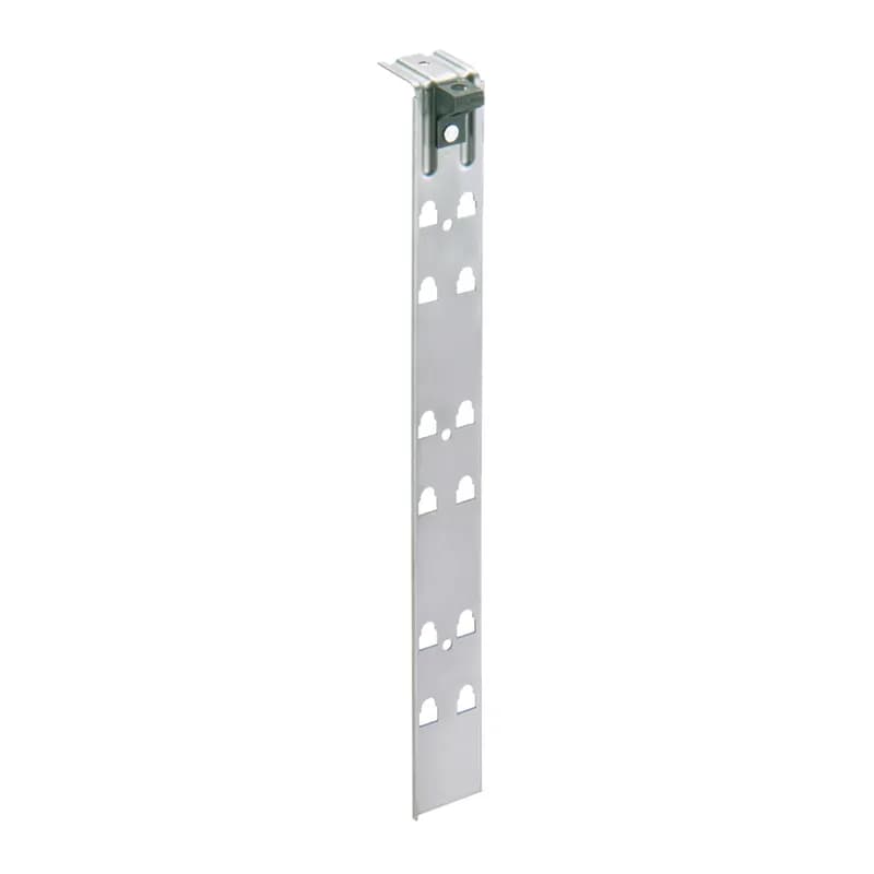 Three-level threaded rod bracket. Accepts 1/4" - 3/8" (6.4mm - 9.5mm) threaded rod. Maximum capacity of six J Hooks.