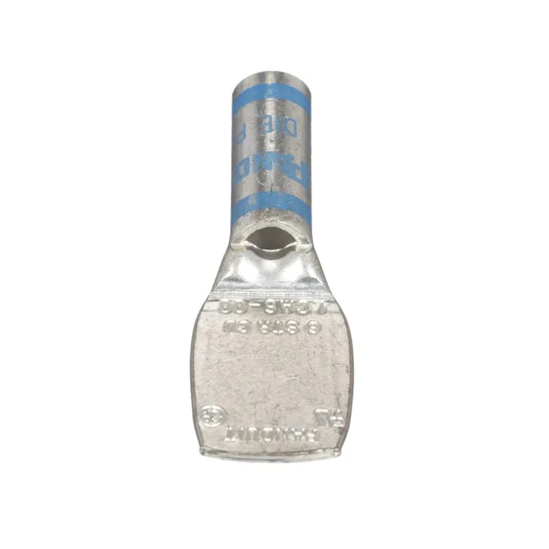 Blank tongue, standard barrel lug, #6 AWG wire.