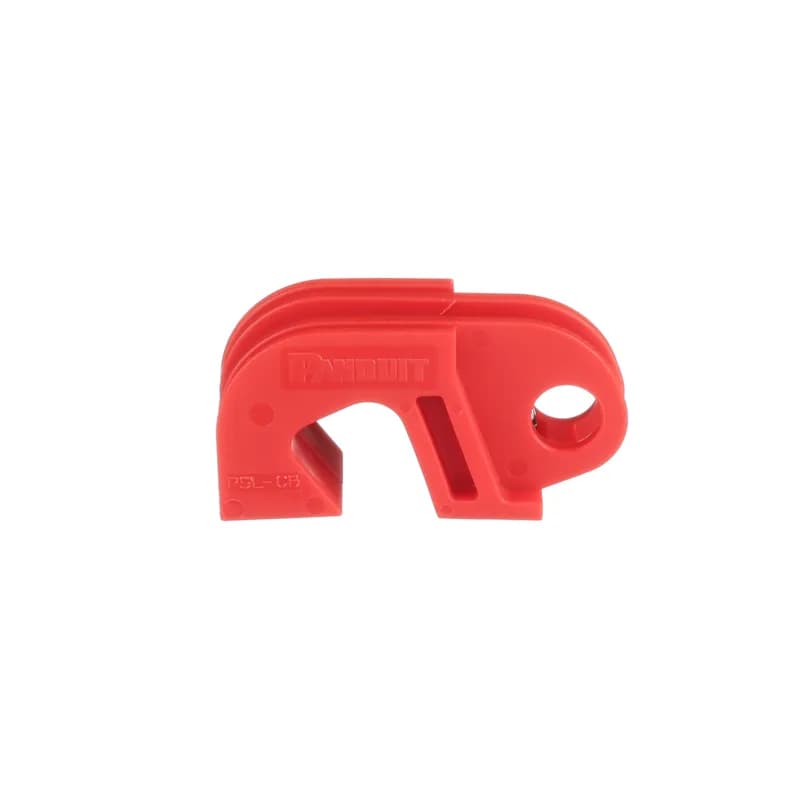 The PSL-CB Universal Circuit Breaker Lockout quickly locks out circuit breakers (such as 120/277V breakers) and is ideal for industrial and harsh applications. The compact, universal design fits a wide range of single, double, and triple handle circuit breakers. Accommodates breaker handles 0.30" 0.60" (7.62 mm 15.24 mm) tall and 0.25" 0.44"(6.3 5mm 11.18 mm) thick . Nylon and Stainless Steel. 0.75" x 2.05" (19 mm x 52.1 mm). Color Red. 1 per package.