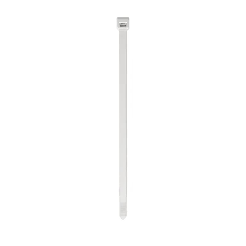 Panduit PLT5H-C Locking Cable Ties are designed to satisfy the needs of general applications, while delivering consistent performance and reliability. Featuring a curved tip to allow for easy pick up from flat surfaces and faster initial threading. Heavy cross section, 17.7" (450mm) length. Made of Nylon 6.6, are natural in color and come in packages of 100.