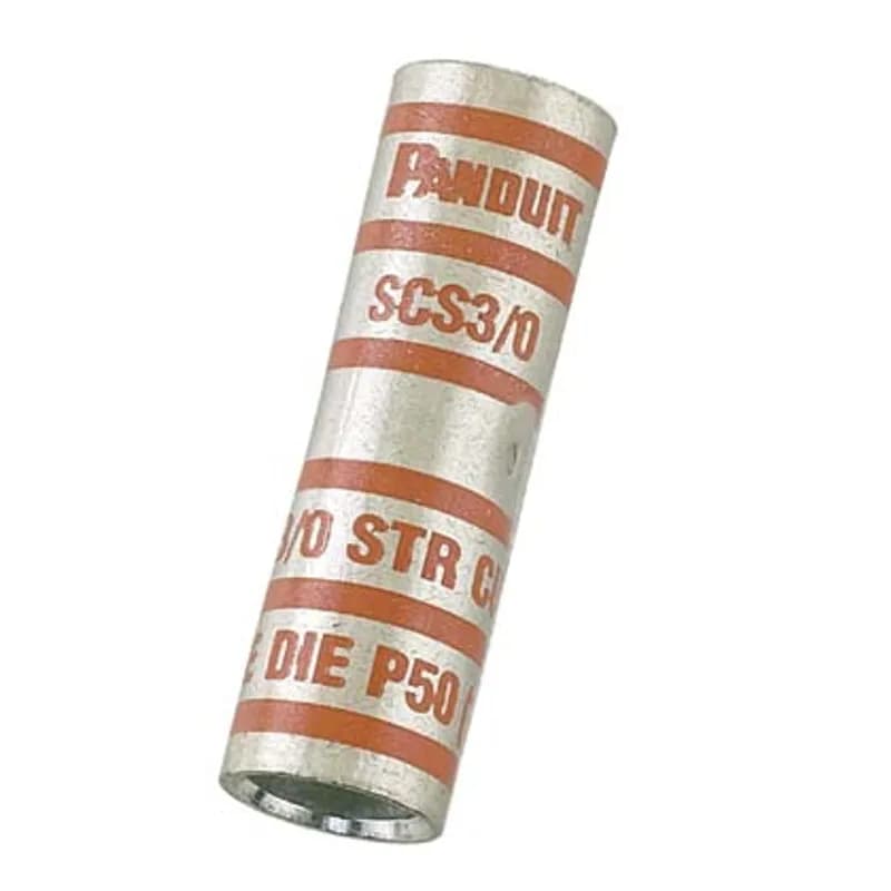 Copper butt splice, standard barrel, 300 kcmil cable.