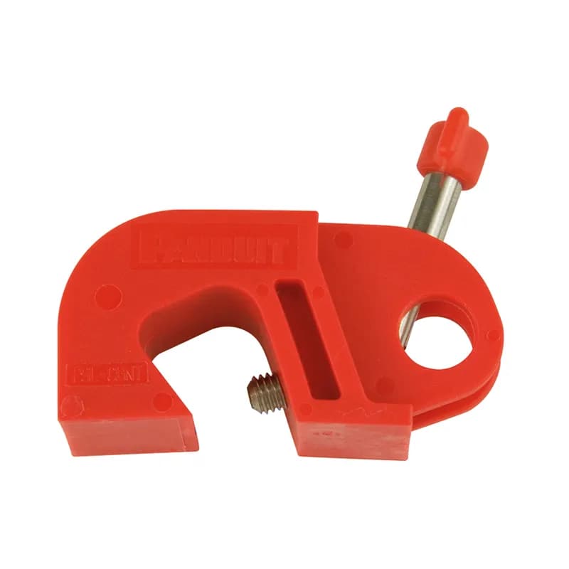 The PSL-CBNT No Tool Universal Circuit Breaker Lockout can be locked in the off position quickly and easily without any tools. The compact, universal design fits a wide range of single, double, and triple handle circuit breakers. Lockout accommodates breaker handle sizes ranging from 0.30" 0.60" (7.62 mm 15.24 mm) tall and 0.16" 0.35" (4.06 mm x 8.89 mm) thick. Ideal for industrial and harsh applications, corrosion-resistant. Nylon and Stainless Steel. Color Red. 1 per package.