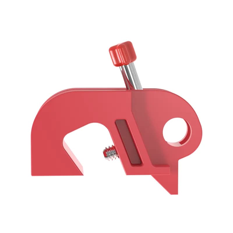 The PSL-CBILNT No Tool Circuit Breaker Lockout is designed for use with Square D I-LINE/Federal Pacific (FPE) circuit breakers. The individual circuit breaker can be locked in the off position quickly and easily without any tools. Lockout accommodates breaker handle sizes ranging from 0.30" 0.60" (7.62 mm 15.24 mm) tall and 0.16" 0.35" (4.06 mm x 8.89 mm) thick. Ideal for industrial and harsh applications, corrosion-resistant. Nylon and Stainless Steel. Color Red. 1 per package.