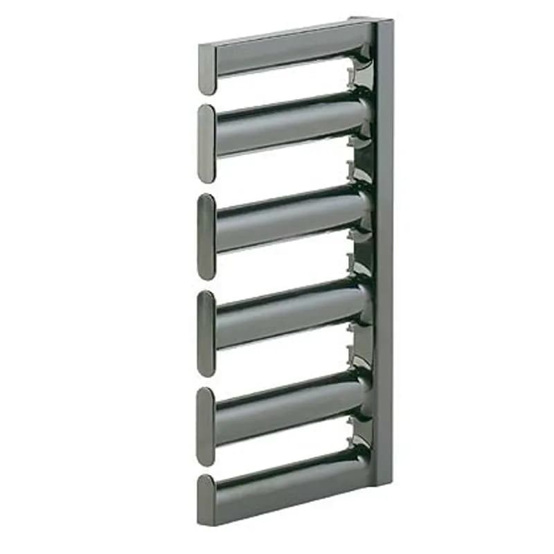 The Bend Radius Control Finger Section provides support and bend radius for patch cords when transitioning to and from active equipment. The finger section can be installed directly over the active equipment at any rack unit in the rack or cabinet. The clip is 5 RU, 5 in. deep and black in color.