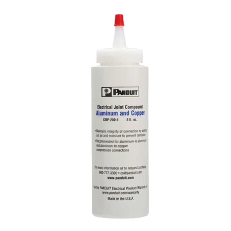 Panduit CMP-200-1 - Contact aid for cable connections with compression connections made on aluminum conductor, 8 oz. Operating temperature range -40 F (-40 C) to 350 F (177 C). Compatible with all insulating materials.