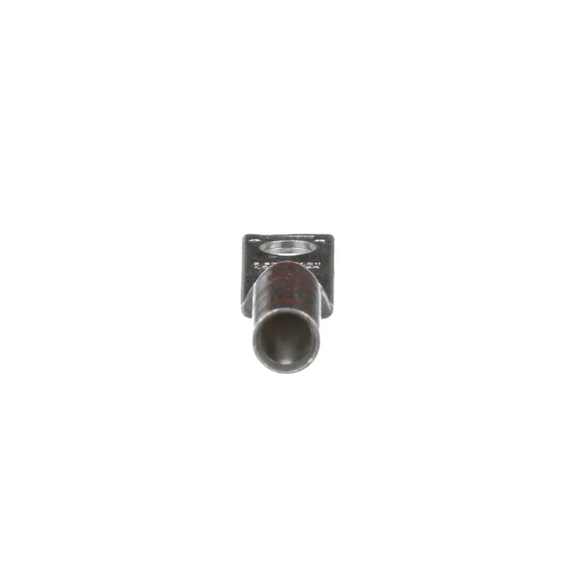 The LCCX2-38D-E Tin-Plated Copper Compression Lug, two-hole, long barrel, has color-coded barrels marked with Panduit and specified competitor die index numbers for proper crimp die selection. The long barrel maximizes the number of crimps and provides premium wire pull-out strength and performance. The generously beveled wire entry prevents bent back strands when inserting the conductor into the barrel. UL Listed and CSA Certified.