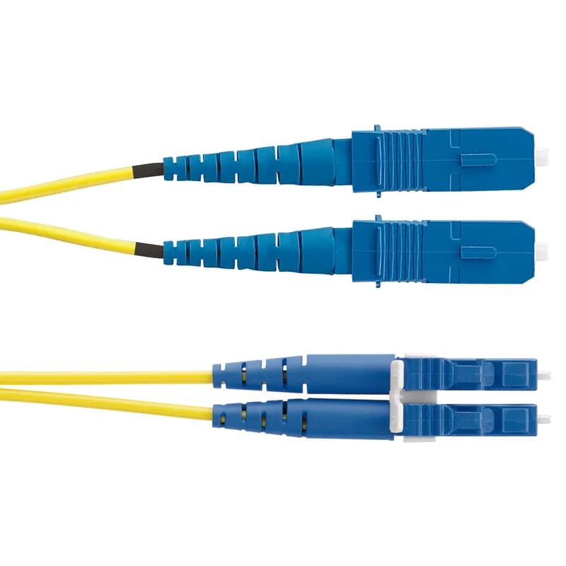 NetKey 2-fiber OS2 LC to SC patch cord riser (OFNR) rated with 1.6mm jacketed cable.