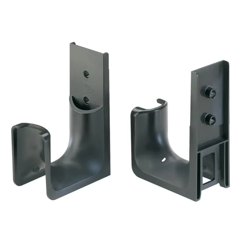J Hook for wall mount applications only. Two 1/4 (M6) mounting holes for user supplied screws.