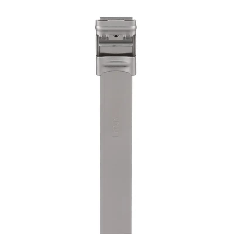 The MS10W50T15-L4 Pan-Steel Stainless Steel Strap is the ultimate solution for strapping applications. The buckle design and tension-controlled installation tool offer quick and safe installation for a wide range of indoor, outdoor, and underground applications. Color Stainless Steel.