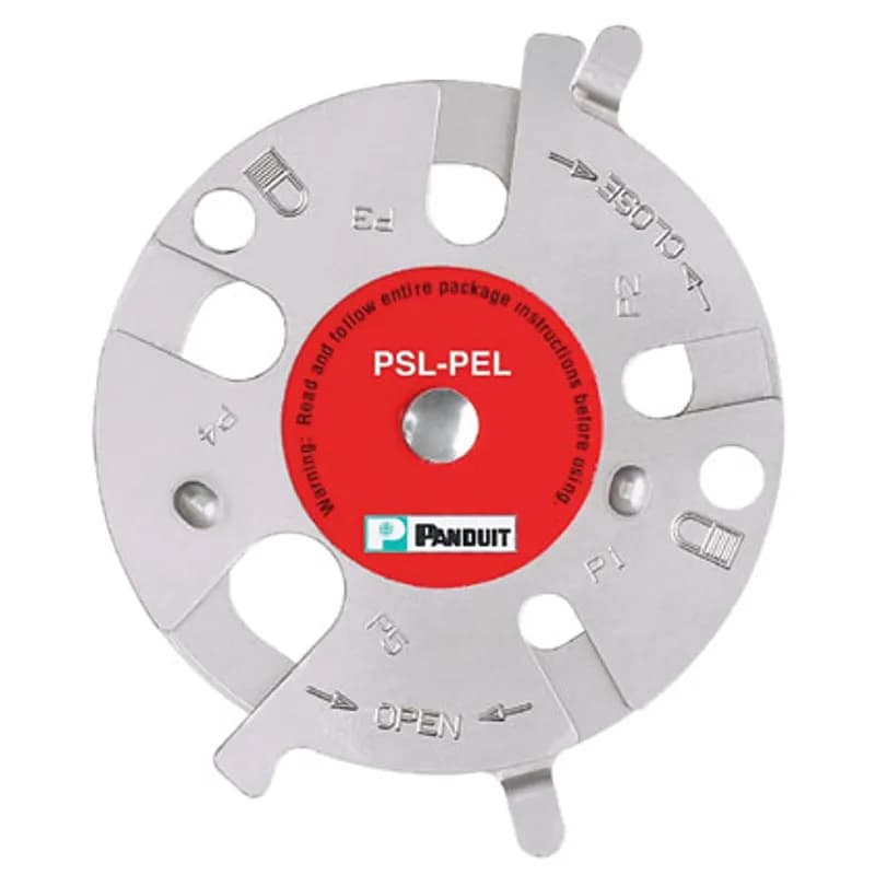 Panduit PSL-PEL - Pneumatic energy lockout device, 3.50" (88.9mm) diameter x 0.10" (2.5mm) thick.
