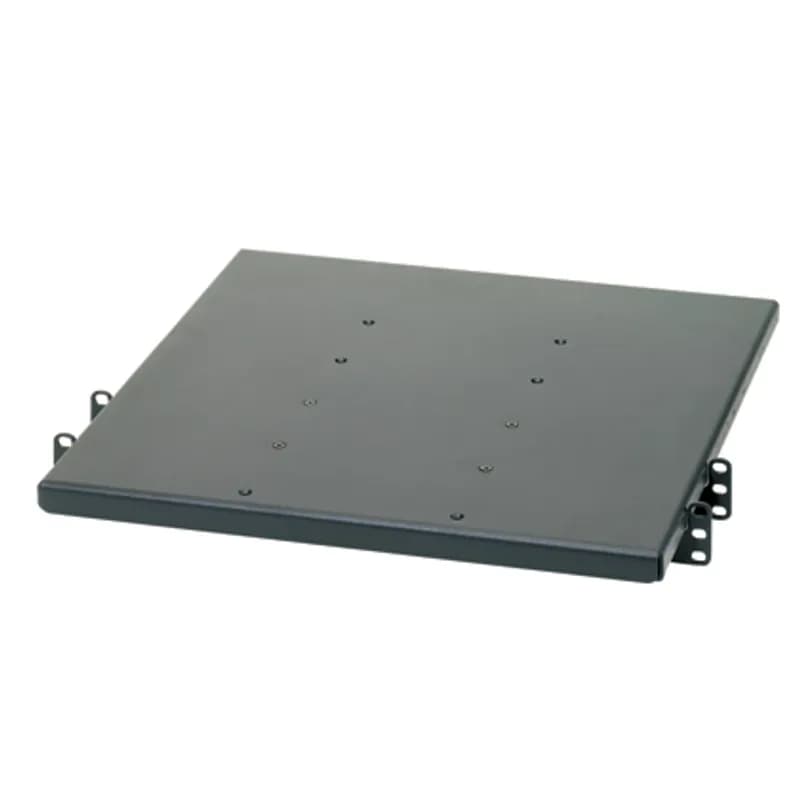 Panduit SRM19X25A1 - The Rack Mount Adjustable Shelf mounts test gear, computer equipment and small networking devices on 3 inch (76mm) or 6 inch (152mm) channel racks. The one-piece shelf mounts to the front and back of 2-Post EIA Racks. The shelf is 25 inches deep and has a load capacity of 250 lbs. The 1 RU shelf is steel and black in color.
