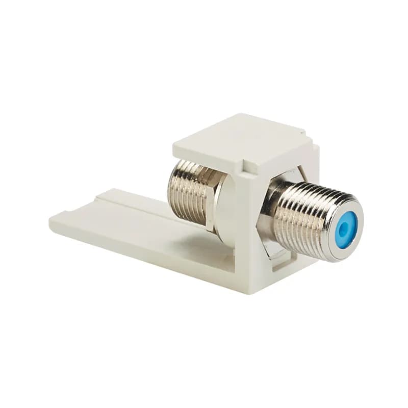 Module supplied with 3.0 GHz industry standard F-type coupler, Off White, 100 Pack.