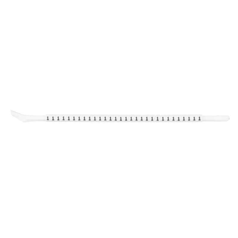 Clip-On Wire Markers, 0.13-.15 Wire OD, Black/White 300 PC, Legend: '1'.