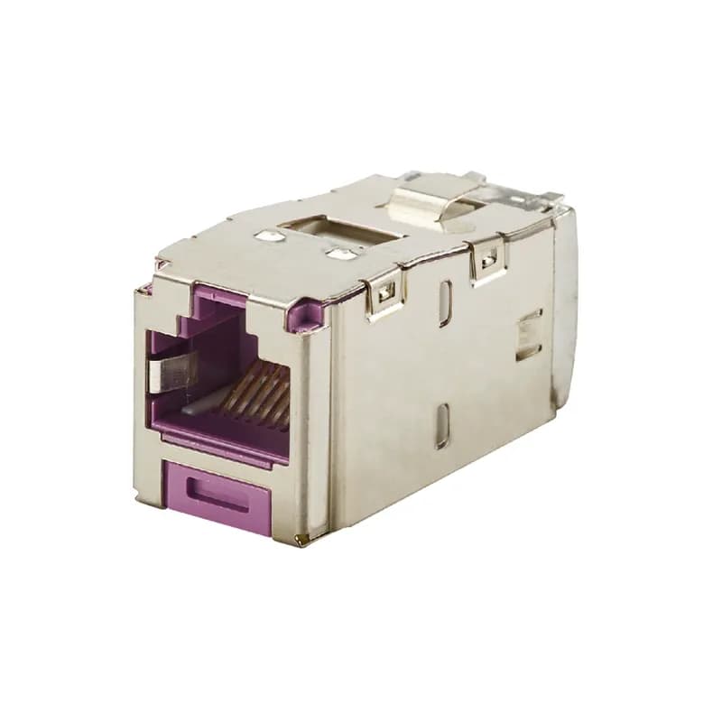 The Mini-Com Cat 6A Shielded RJ45 TG Jack Module is designed to terminate shielded 4-pair, 22-26 AWG twisted pair cable. Each module is 100% factory tested to exceed industry standard performance requirements. TG style termination eliminates the need for a termination tool. Each jack is individually serialized for traceability and is compatible with Mini-Com Modular Patch Panels and Faceplates.