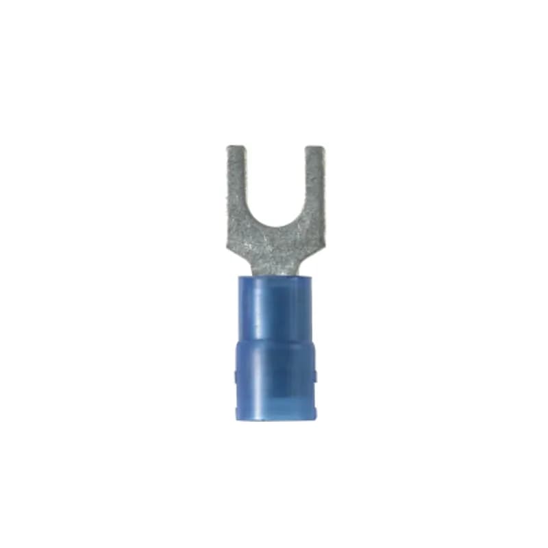 Panduit PNF14-6F-C - Fork Terminal, nylon insulated, funnel entry, 16- 14 AWG, #6 stud size, standard package.