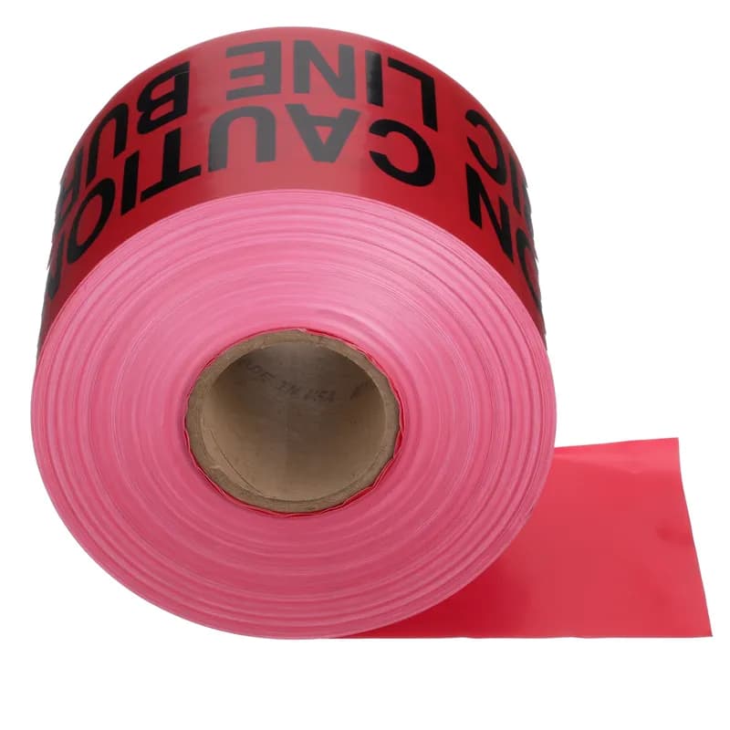 Panduit HTU6R-E - Underground hazard tape, 6.00" H x 1000' length, 'Caution electric line buried below' (legend), polyethylene, black/red, 1 pc. package quantity.