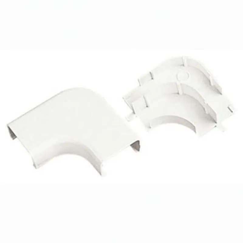 The right angle fitting is a one-piece raceway fitting designed to transition your raceway around a corner. This raceway fitting is made to be used with the LDPH10 raceway. It is a snap-on installation. It measures 2.5 in length. It is constructed with rigid PVC and is International Gray.